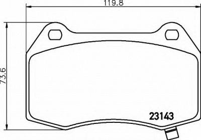 HELLA 8db355014461 -  Комплект тормозных колодок, дисковый тормоз
