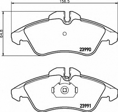 HELLA 8db355014481 -  Комплект тормозных колодок, дисковый тормоз