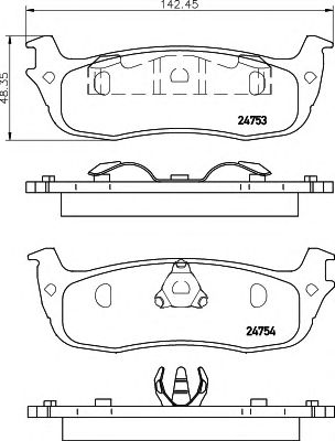 HELLA 8db355014501 -  Комплект тормозных колодок, дисковый тормоз