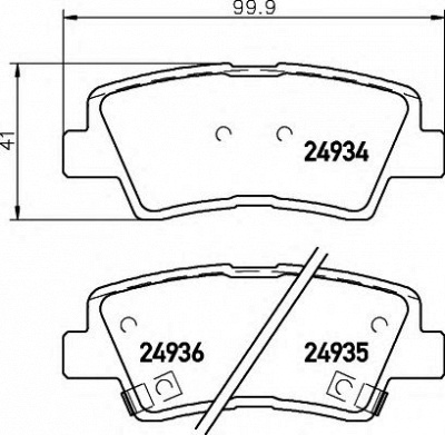 HELLA 8db355014571 -  Комплект тормозных колодок, дисковый тормоз