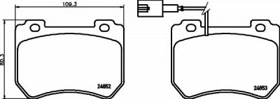 HELLA 8db355014651 -  Комплект тормозных колодок, дисковый тормоз