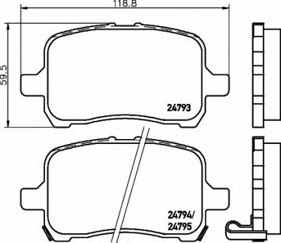 HELLA 8db355014661 -  Комплект тормозных колодок, дисковый тормоз
