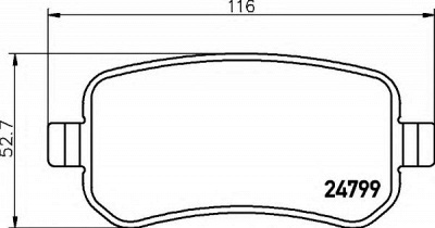 HELLA 8db355014671 -  Комплект тормозных колодок, дисковый тормоз