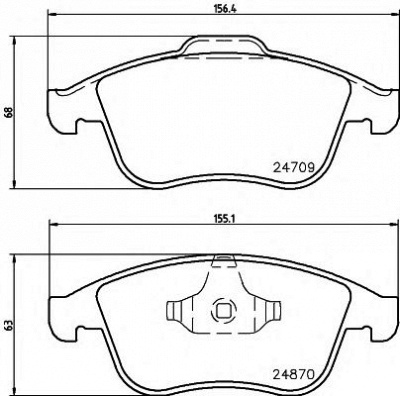 HELLA 8db355014801 -  Комплект тормозных колодок, дисковый тормоз