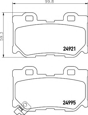 HELLA 8db355014851 -  Комплект тормозных колодок, дисковый тормоз