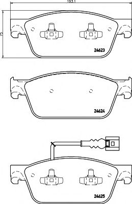 HELLA 8db355014981 -  Комплект тормозных колодок, дисковый тормоз