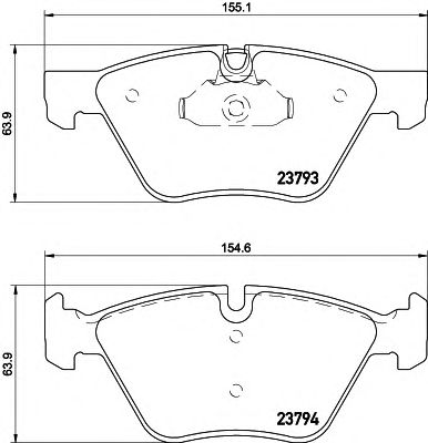 HELLA 8db355015031 -  Комплект тормозных колодок, дисковый тормоз