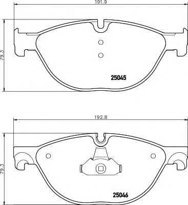 HELLA 8db355015251 -  Комплект тормозных колодок, дисковый тормоз