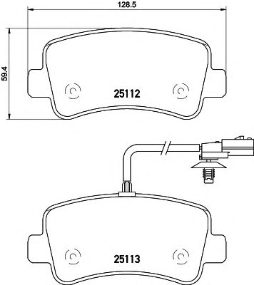 HELLA 8db355015301 -  Комплект тормозных колодок, дисковый тормоз