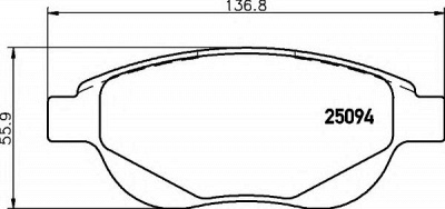 HELLA 8db355015381 -  Комплект тормозных колодок, дисковый тормоз
