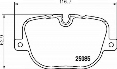 HELLA 8db355015451 -  Комплект тормозных колодок, дисковый тормоз