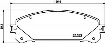 HELLA 8db355015461 -  Комплект тормозных колодок, дисковый тормоз