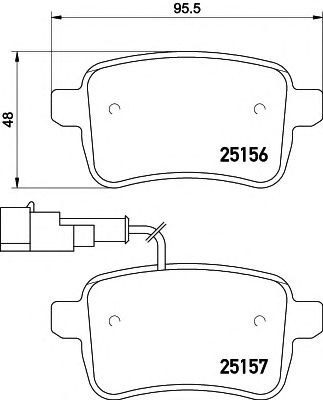 HELLA 8db355015541 -  Комплект тормозных колодок, дисковый тормоз