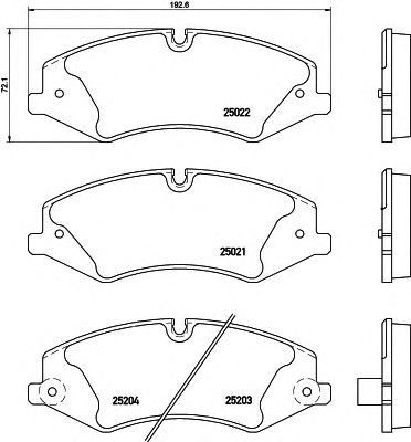 HELLA 8db355015551 -  Комплект тормозных колодок, дисковый тормоз