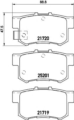 HELLA 8db355015611 -  Комплект тормозных колодок, дисковый тормоз