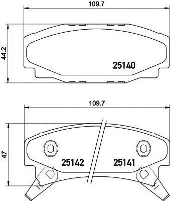 HELLA 8db355015661 -  Комплект тормозных колодок, дисковый тормоз