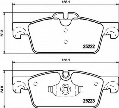 HELLA 8db355015711 -  Комплект тормозных колодок, дисковый тормоз