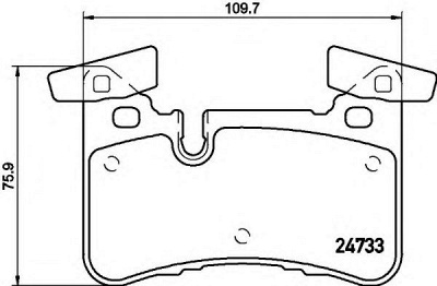 HELLA 8db355015721 -  Комплект тормозных колодок, дисковый тормоз