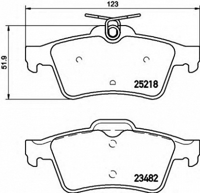 HELLA 8db355015741 -  Комплект тормозных колодок, дисковый тормоз