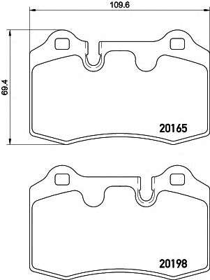 HELLA 8db355015881 -  Комплект тормозных колодок, дисковый тормоз