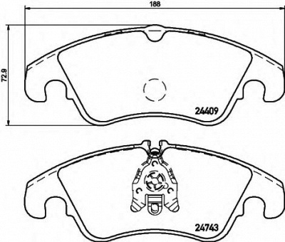 HELLA 8db355015941 -  Комплект тормозных колодок, дисковый тормоз