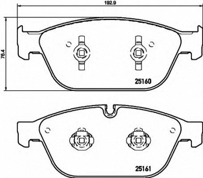 HELLA 8db355016021 -  Комплект тормозных колодок, дисковый тормоз