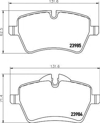 HELLA 8db355016041 -  Комплект тормозных колодок, дисковый тормоз