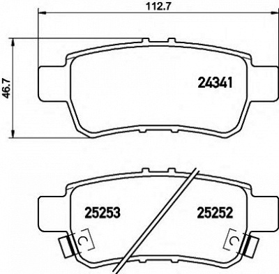 HELLA 8db355016081 -  Комплект тормозных колодок, дисковый тормоз