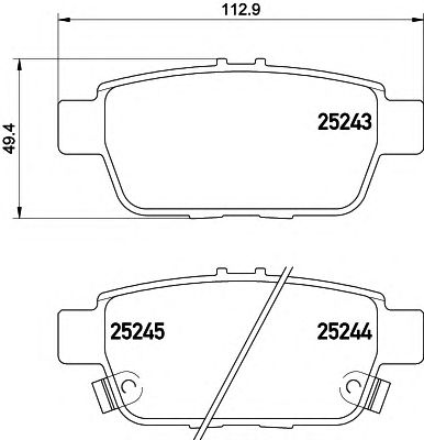 HELLA 8db355016091 -  Комплект тормозных колодок, дисковый тормоз