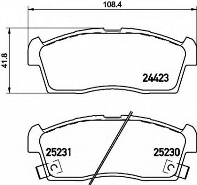 HELLA 8db355016111 -  Комплект тормозных колодок, дисковый тормоз