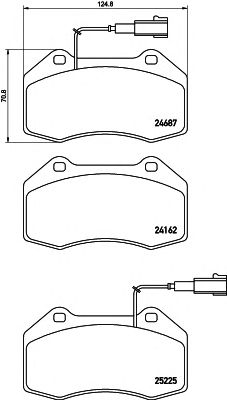 HELLA 8db355016141 -  Комплект тормозных колодок, дисковый тормоз