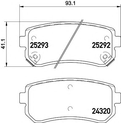 HELLA 8db355016221 -  Комплект тормозных колодок, дисковый тормоз