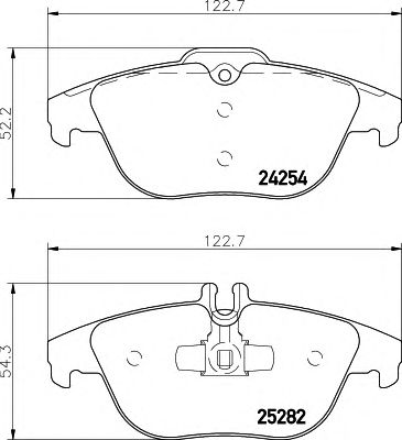 HELLA 8db355016281 -  Комплект тормозных колодок, дисковый тормоз