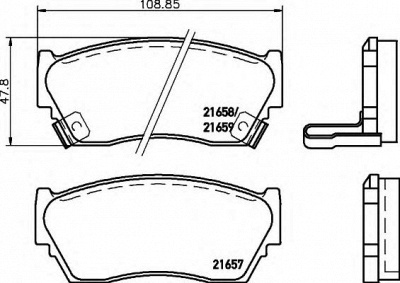 HELLA 8db355016351 -  Комплект тормозных колодок, дисковый тормоз