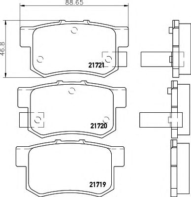 HELLA 8db355016451 -  Комплект тормозных колодок, дисковый тормоз