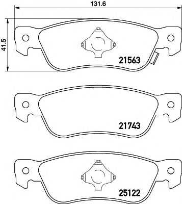 HELLA 8db355016571 -  Комплект тормозных колодок, дисковый тормоз