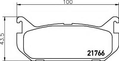 HELLA 8db355016711 -  Комплект тормозных колодок, дисковый тормоз
