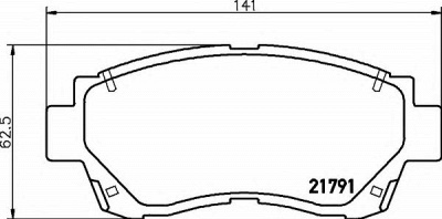 HELLA 8db355016771 -  Комплект тормозных колодок, дисковый тормоз