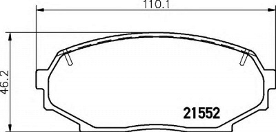 HELLA 8db355016821 -  Комплект тормозных колодок, дисковый тормоз