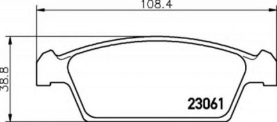 HELLA 8db355017001 -  Комплект тормозных колодок, дисковый тормоз