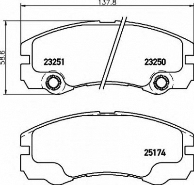 HELLA 8db355017131 -  Комплект тормозных колодок, дисковый тормоз