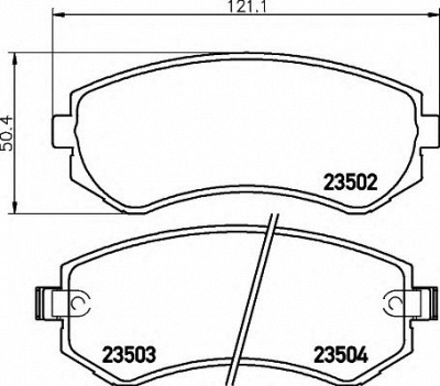 HELLA 8db355017201 -  Комплект тормозных колодок, дисковый тормоз