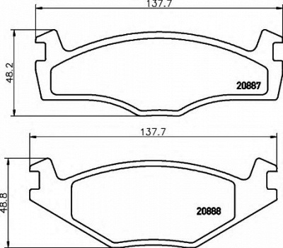 HELLA 8db355017501 -  Комплект тормозных колодок, дисковый тормоз