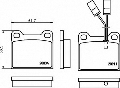 HELLA 8db355017531 -  Комплект тормозных колодок, дисковый тормоз