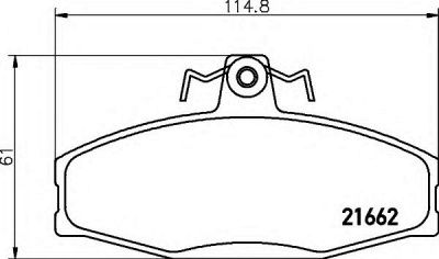 HELLA 8db355017931 -  Комплект тормозных колодок, дисковый тормоз