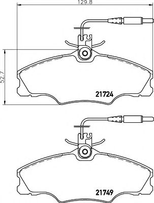 HELLA 8db355018201 -  Комплект тормозных колодок, дисковый тормоз
