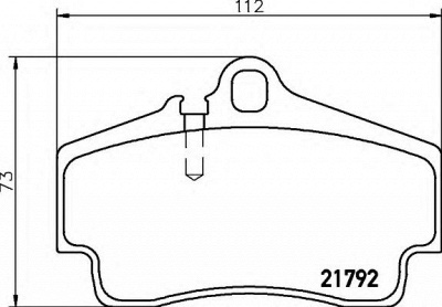 HELLA 8db355018481 -  Комплект тормозных колодок, дисковый тормоз