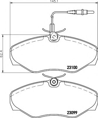 HELLA 8db355018501 -  Комплект тормозных колодок, дисковый тормоз