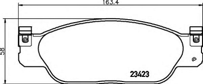 HELLA 8db355018551 -  Комплект тормозных колодок, дисковый тормоз