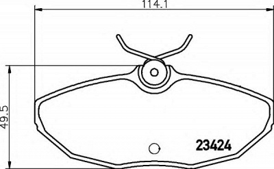 HELLA 8db355018561 -  Комплект тормозных колодок, дисковый тормоз